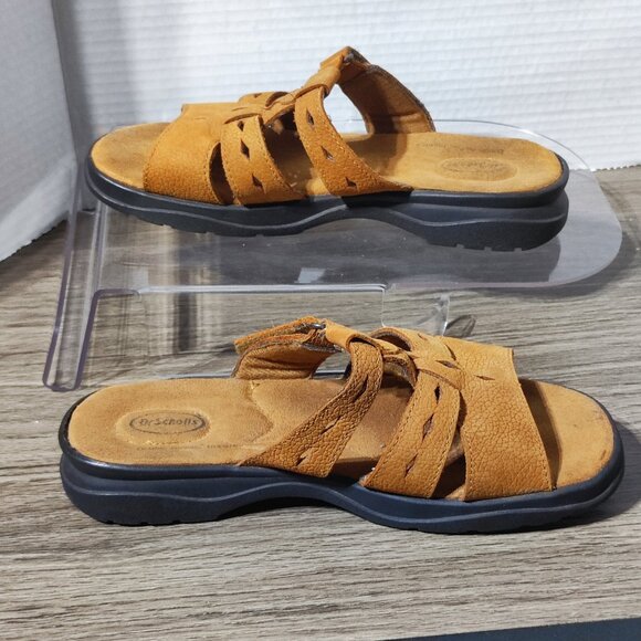 Dr. Scholl's Sandals suede women's size 7 1/2 brown Double Air-pillo insole - Picture 2 of 11